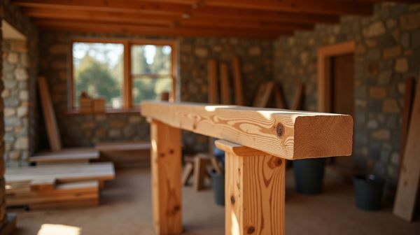 Des poutres en bois pour construire durablement