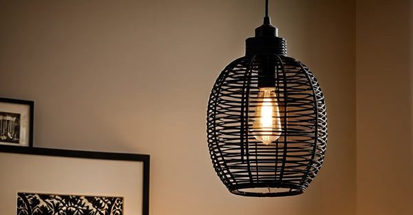 Lustre rotin noir : style et charme pour votre espace intérieur